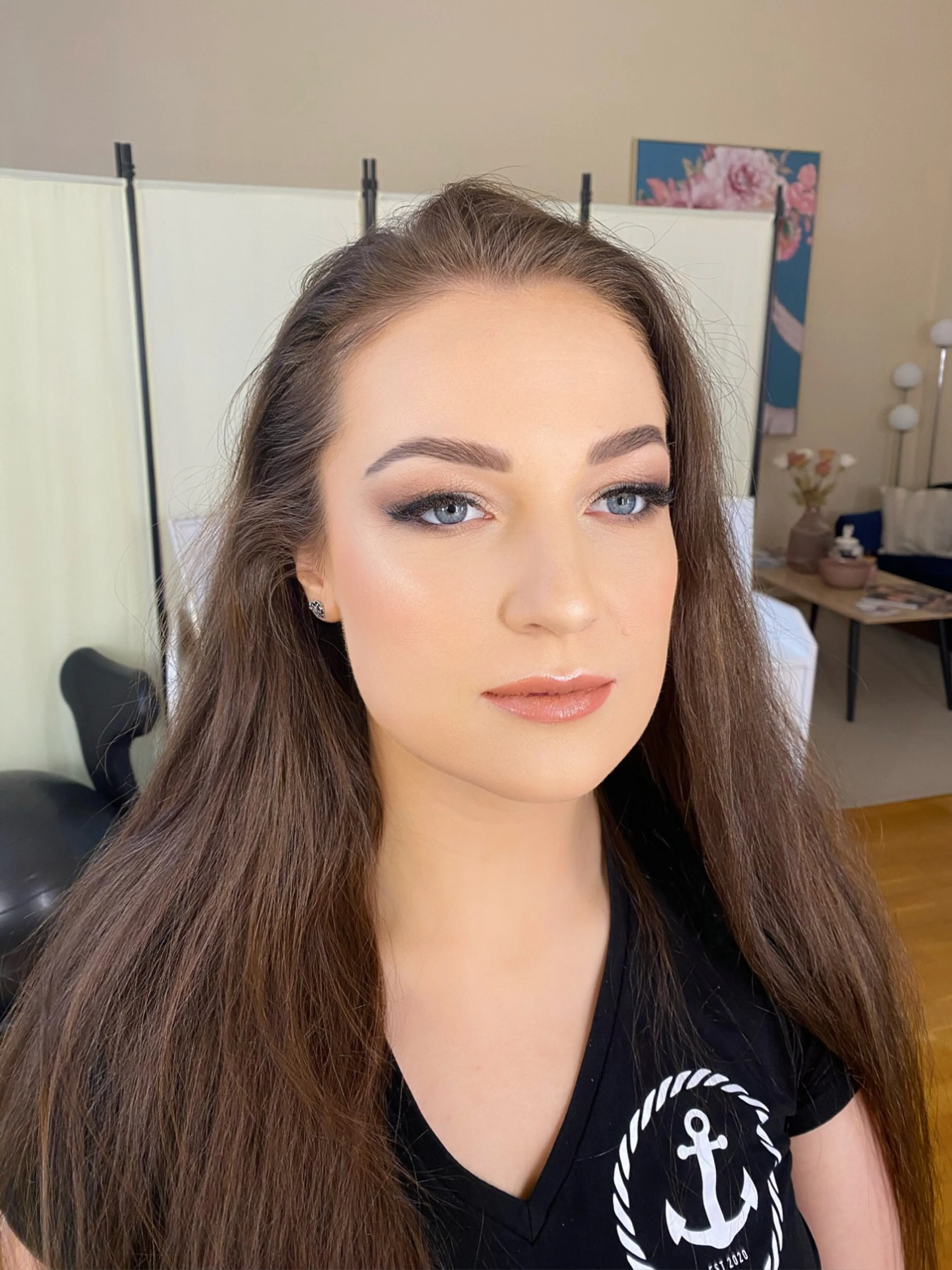 Professional vibrant bridal makeup